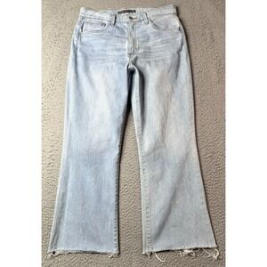 Joes Jeans Womens Size 30 Mary Kate High Rise Cropped Jeans Raw Hem Light Wash